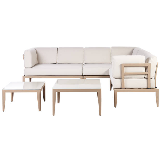 Beliani RIMA III - Loungeset-Beige-Aluminium