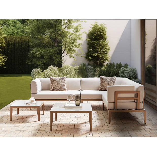 Beliani RIMA III - Loungeset-Beige-Aluminium