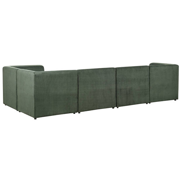 Beliani LEMVIG - Modulaire Sofa-Groen-Corduroy