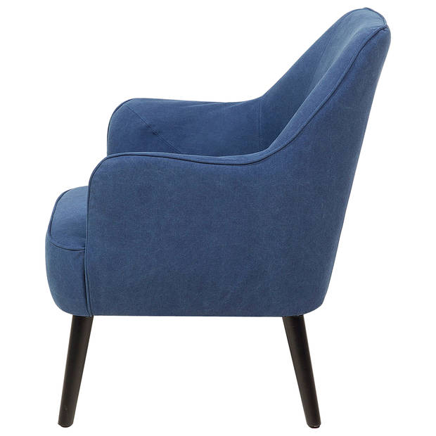 Beliani LOKEN - Fauteuil-Blauw-Polyester