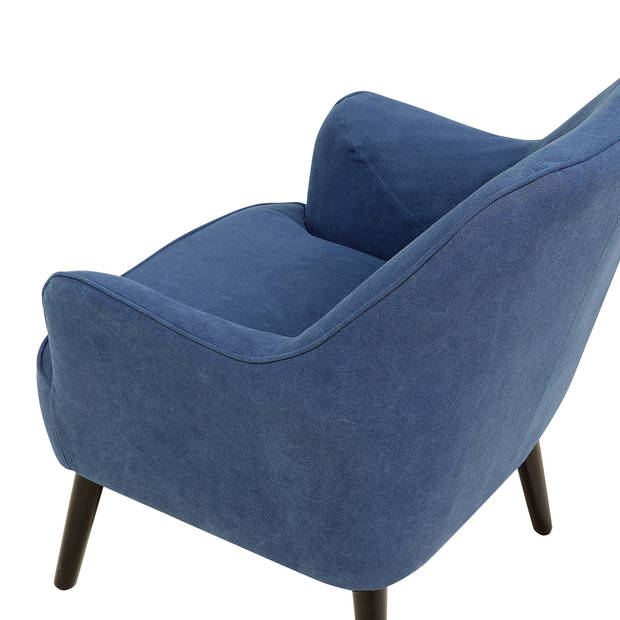 Beliani LOKEN - Fauteuil-Blauw-Polyester