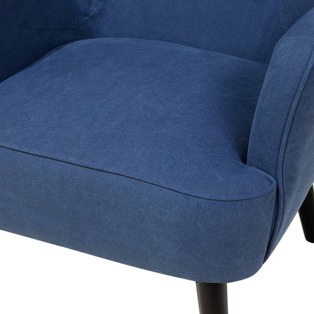 Beliani LOKEN - Fauteuil-Blauw-Polyester