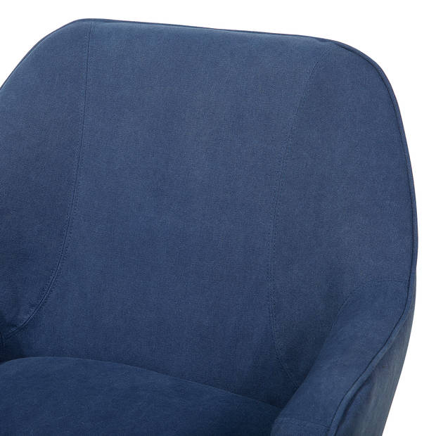 Beliani LOKEN - Fauteuil-Blauw-Polyester