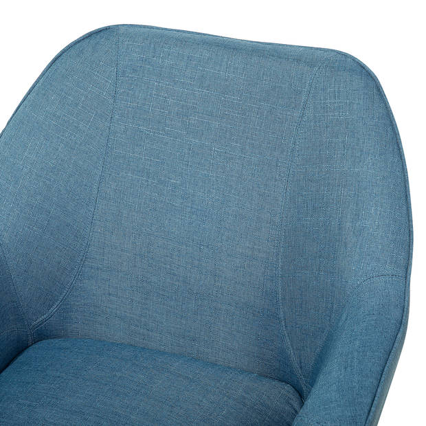 Beliani LOKEN - Fauteuil-Blauw-Polyester