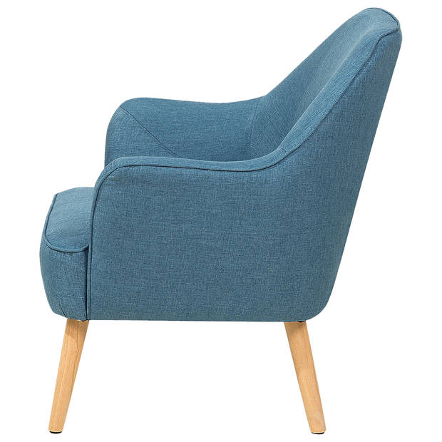 Beliani LOKEN - Fauteuil-Blauw-Polyester