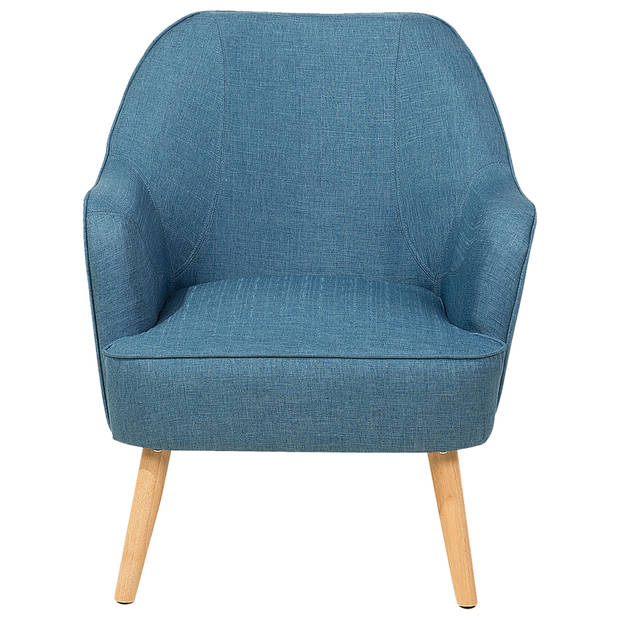 Beliani LOKEN - Fauteuil-Blauw-Polyester