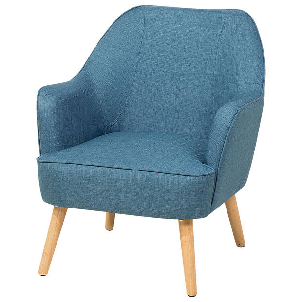 Beliani LOKEN - Fauteuil-Blauw-Polyester