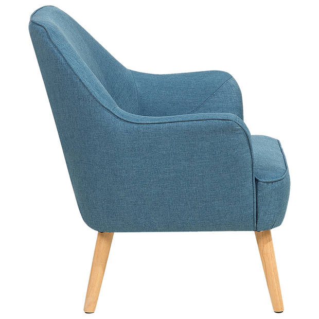 Beliani LOKEN - Fauteuil-Blauw-Polyester