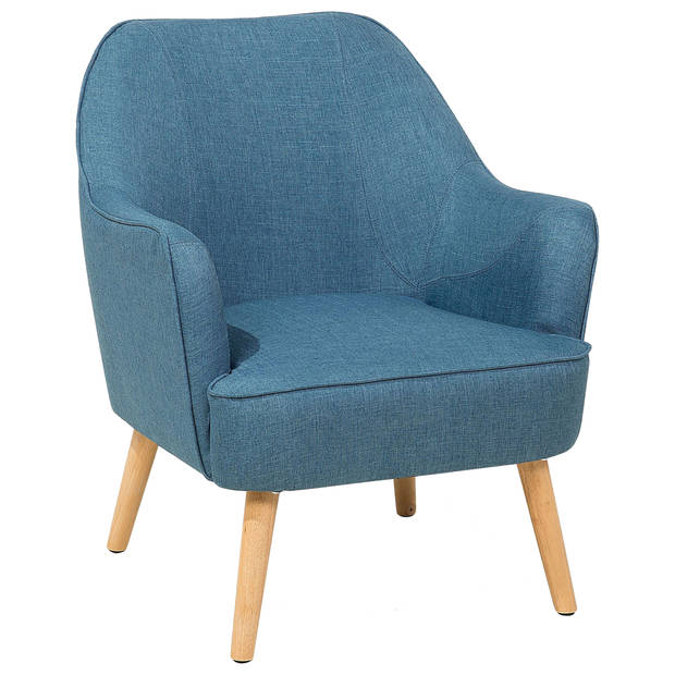 Beliani LOKEN - Fauteuil-Blauw-Polyester