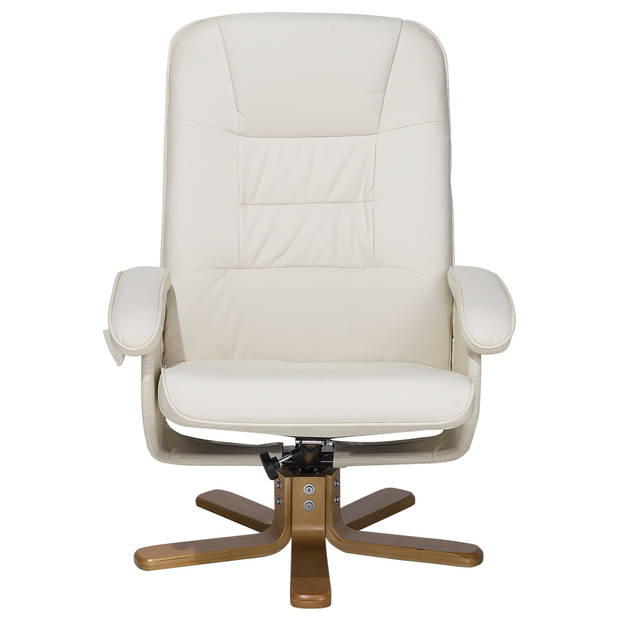 Beliani RELAXPRO - TV-fauteuil-Beige-Kunstleer