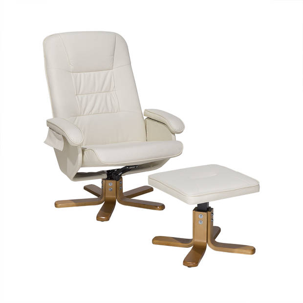 Beliani RELAXPRO - TV-fauteuil-Beige-Kunstleer