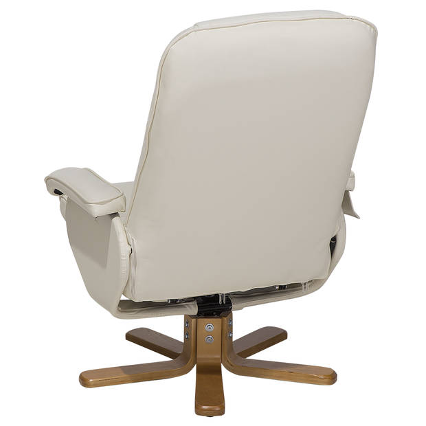 Beliani RELAXPRO - TV-fauteuil-Beige-Kunstleer