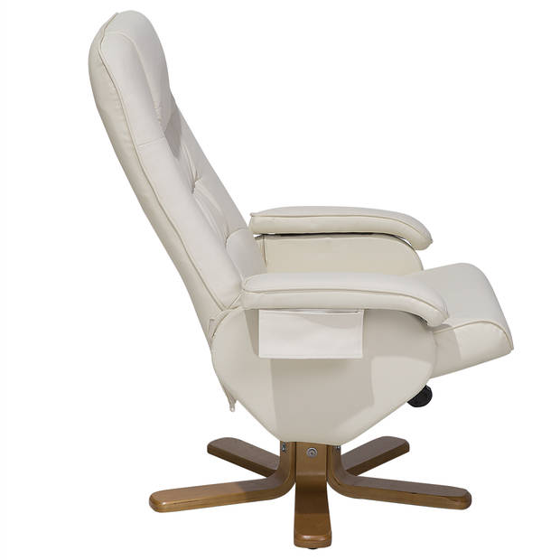 Beliani RELAXPRO - TV-fauteuil-Beige-Kunstleer