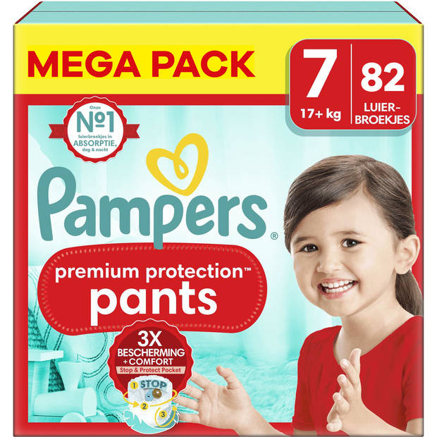 Pampers - Premium Protection Pants - Maat 7 - Mega Pack - 82 stuks - 17+ KG