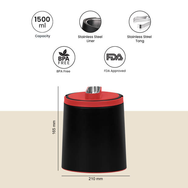 Pinnacle Polar Ijsemmer - Cocktail Accessoire Barbenodigdheden Luxe Drankkoeler 1,5 L-Sangria BPA vrij