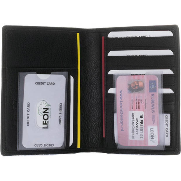 Paspoort hoesje - Compact - Leer - Zwart