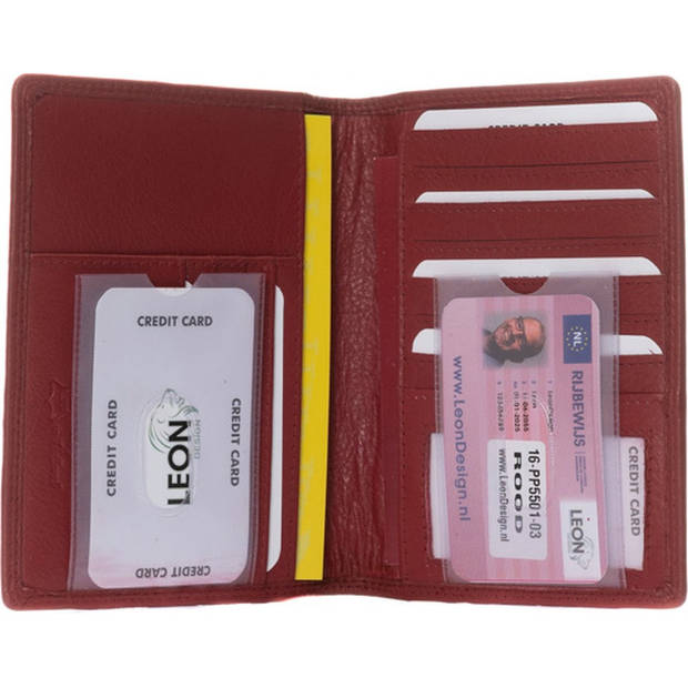 Paspoort hoesje - Compact - Leer - Rood