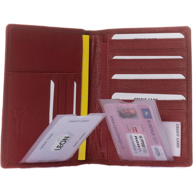 Paspoort hoesje - Compact - Leer - Rood