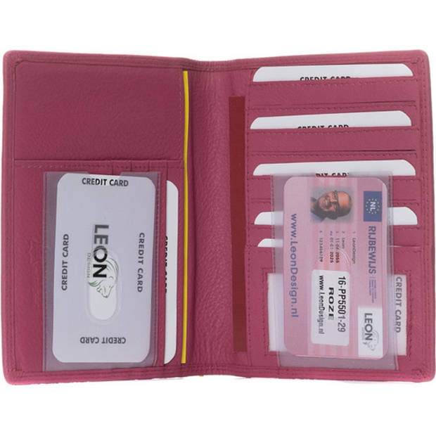 Paspoort hoesje - Compact - Leer - Roze