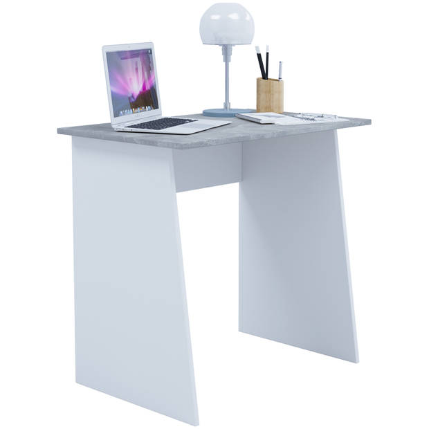 Masola Mini bureau wit/betonlook.