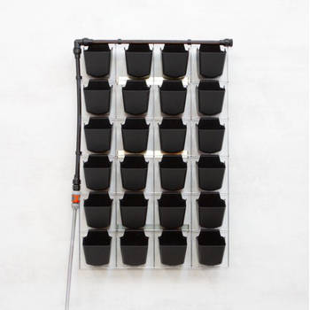 Mijn Verticale Tuin - Compleet Startpakket L 90x60 cm 24 Bakjes met irrigatieleiding