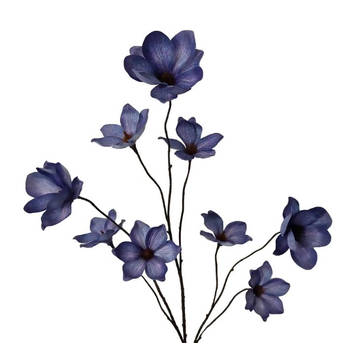 Buitengewoon de Boet - Kunstbloem Wild magnolia spray Salla blue 127 cm