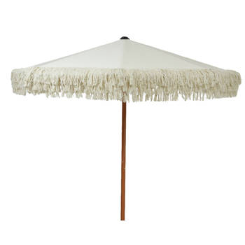 Decoris - Parasol polyester d200h214cm wit Decoris Outdoor Living