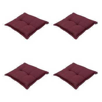 Madison - Zitkussen - Panama bordeaux - 50x50 - Rood - 4 Stuks