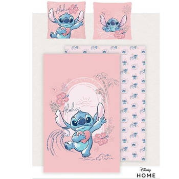 Disney Lilo & Stitch Dekbedovertrek Heart - Lits Jumeaux - 240 x 220 + 2x 65 x 65 cm - Katoen