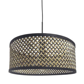 Steinhauer hanglamp Sparkled light - zwart - bamboe - 3753ZW