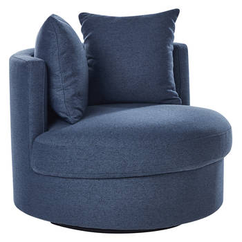 Beliani DALBY - Fauteuil-Blauw-Polyester