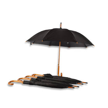 5x Paraplu aluminium Polyester aantal ribben: 8 Stevige paraplu 102 cm Diameter Veilig Desig Automatische
