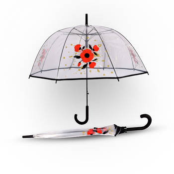 2x Paraplu Diameter 86 cm Stevige paraplu transparent regenaccessoires polyester Automatische paraplu