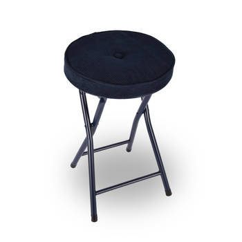 Klapstoel met zithoogte van 45 cm Vouwstoel velvet zitvlak - stoel - tafelstoel- RIBCORD - tafelstoel - klapstoel -