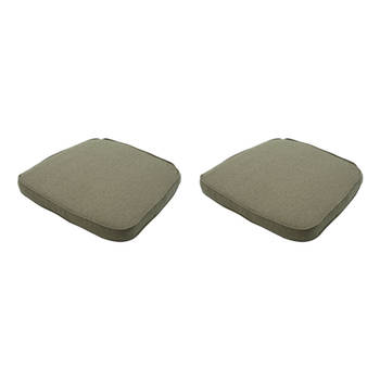 Madison - Wickerkussen 48x48 - Taupe - Beige Recycled Canvas - 2 Stuks