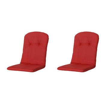 Madison Kussen - Kuip Hoog - Basic Red - 45x96 - Rood - 2 Stuks