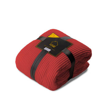 Zydante Home® - XL Blanket - Corduroy Rib - Bordeaux - 150x200 cm