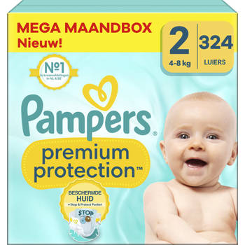 Pampers - Premium Protection - Maat 2 - Mega Maandbox - 324 luiers - 4/8 KG