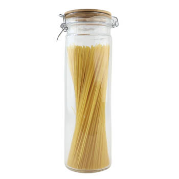 OTIX Spaghetti Voorraadpot - Weckpot - Glas - Bamboe - 33x10cm - 1900ml
