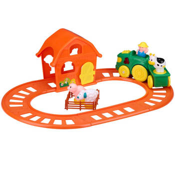 Eddy Toys Boerderij Speelgoed - Speelgoed Trein met Geluid en Licht - Speelgoedtrein met Boerderijdieren