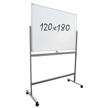 Whiteboard Verrijdbaar - Dubbelzijdig - Magnetisch - 120x180 cm