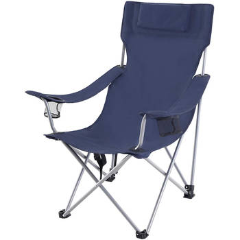 ACAZA Campingstoel - Klapstoel - Belastbaar tot 150 kg - Donkerblauw