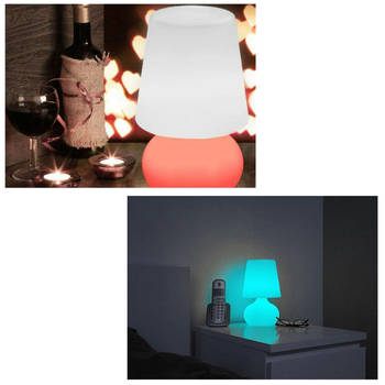 LED Multicolor Oplaadbare Tafellamp Waterdicht Geschikt Voor Binnen En Buiten - Ø15 x 26 cm