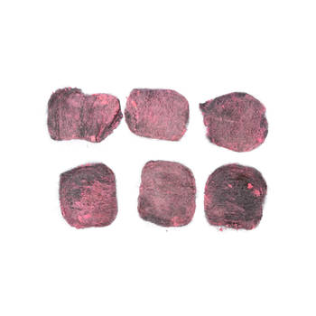 Set van 6 Grijze & Roze Schapenwol Schoonmaaksponzen - Voor Verwijdering van Hardnekkig Vuil - 6.5x5.5x0.8cm, Scrub