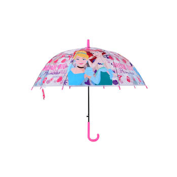 Automatische Paraplu voor Kinderen Lengte 67.5cm Diameter 72cm Lichtgewicht PVC Roze Compacte Reisparaplu Voor