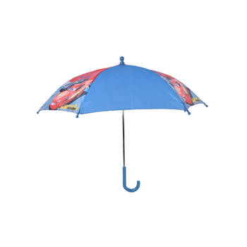 Blauw Rood Kinderen Paraplu Handmatig 55.5cm x 68 cm Metaal & Polyester Compact voor Rugzak en Reizen Mini