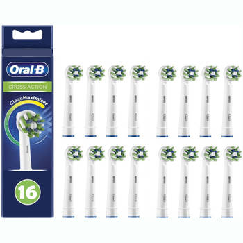 Blokker Oral-B CrossAction Opzetborstels - 16 stuks - Voordeelverpakking (2x8 Stuks) aanbieding