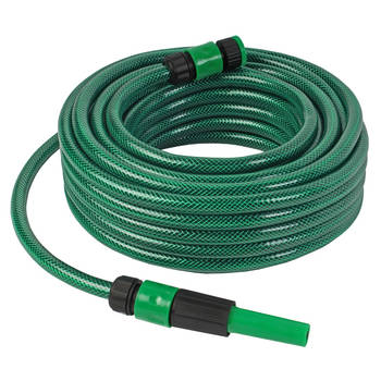 Talen Tools - Groene tuinslang - Regelbare spuit - 15 m 1/2"