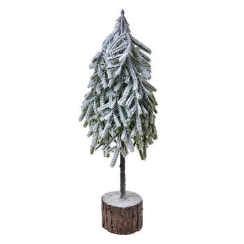 Clayre & Eef Kerstdecoratie Kerstboom 17x14x44 cm Groen Kunststof Groen