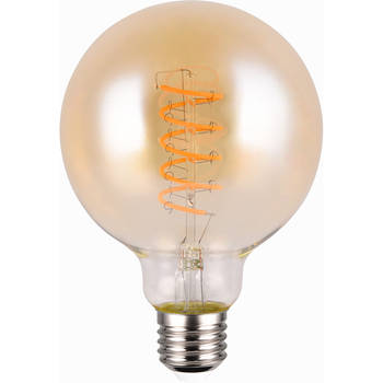 LED Lamp - Filament - Trion Spiro - E27 Fitting - 7W - Zeer Warm Wit - 1800K - Dimbaar - 400 lumen
